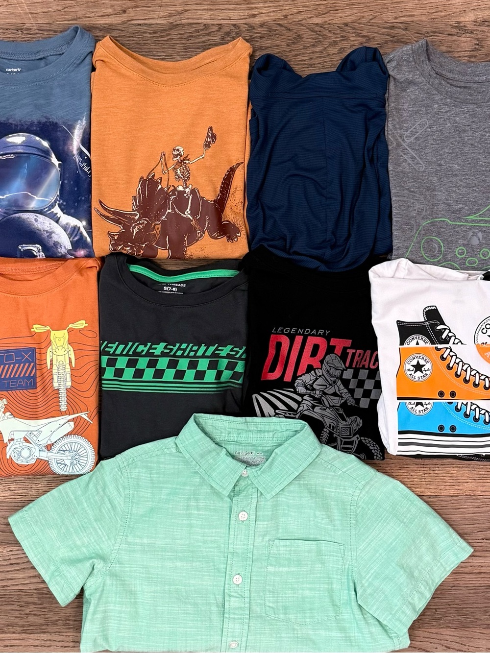 Boys Long Sleeve Graphic Bundle With Button Down